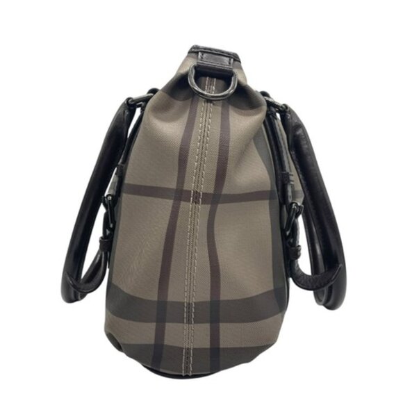 BURBERRY 3-WAY Shoulder/Crossbody/Tote Nova Check Pattern Greige Brown - Picture 7 of 16